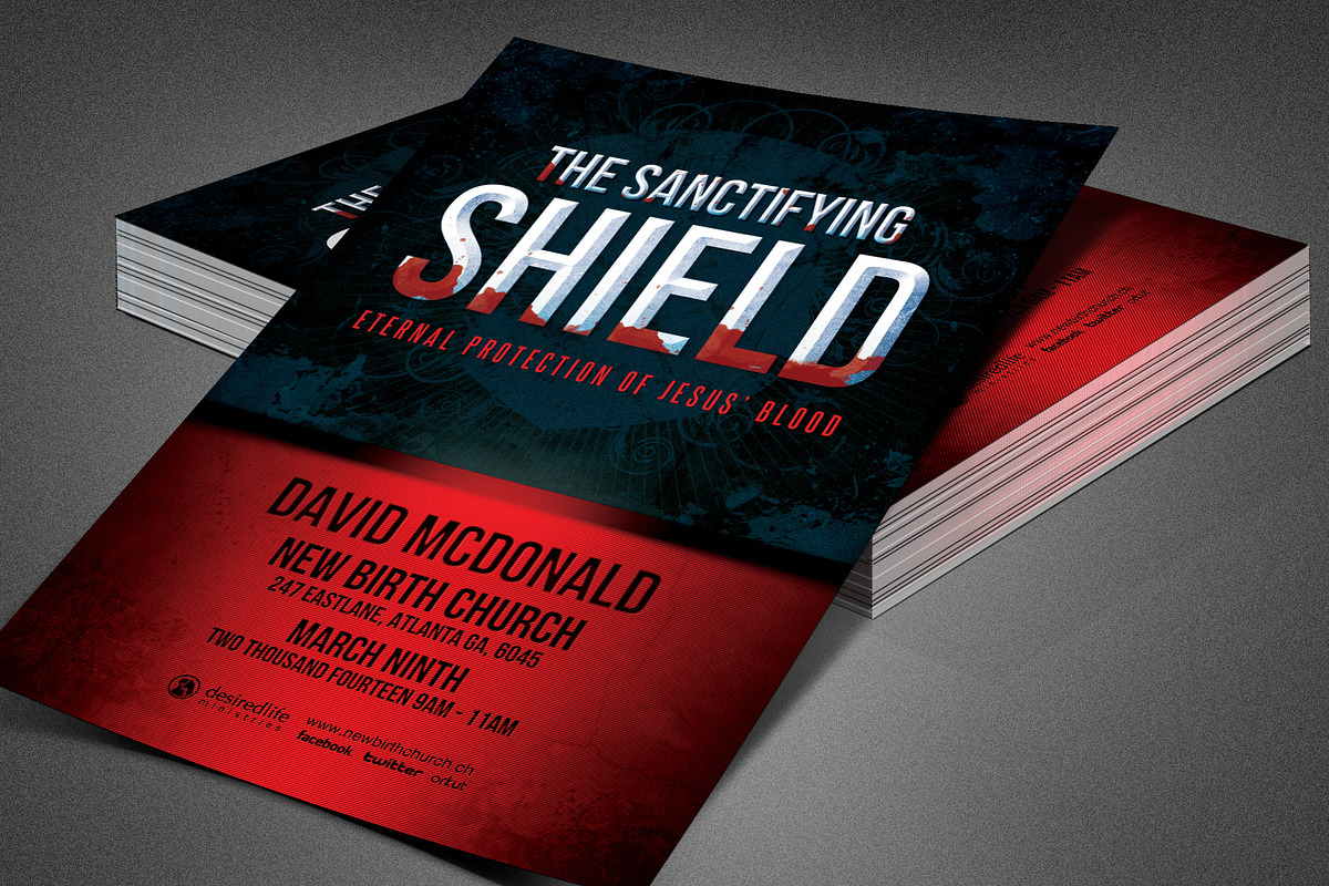 Sanctifying Shield Church Flyer in Flyer Templates - product preview 8