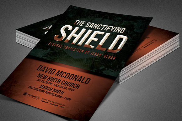 Sanctifying Shield Church Flyer in Flyer Templates - product preview 1