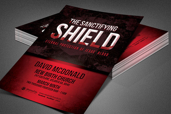 Sanctifying Shield Church Flyer in Flyer Templates - product preview 2