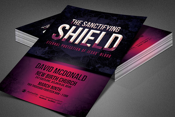 Sanctifying Shield Church Flyer in Flyer Templates - product preview 4
