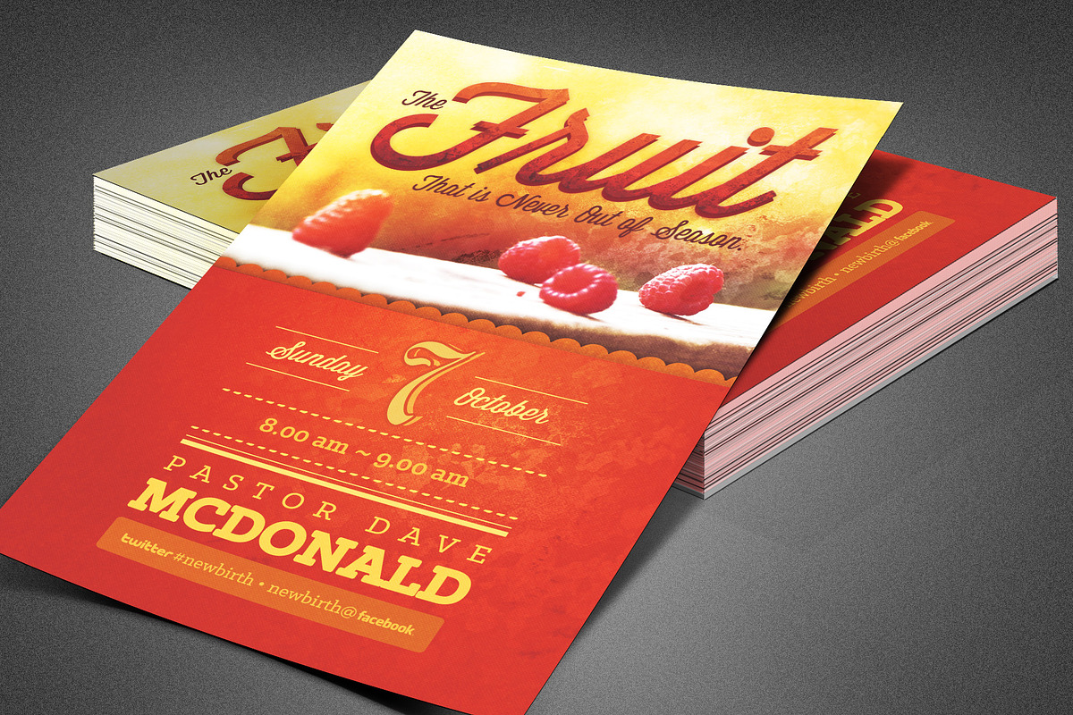 Fruit Season Church Flyer Template in Flyer Templates - product preview 8