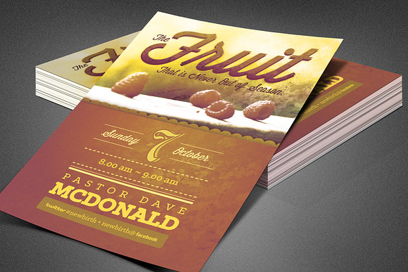 Fruit Season Church Flyer Template in Flyer Templates - product preview 1