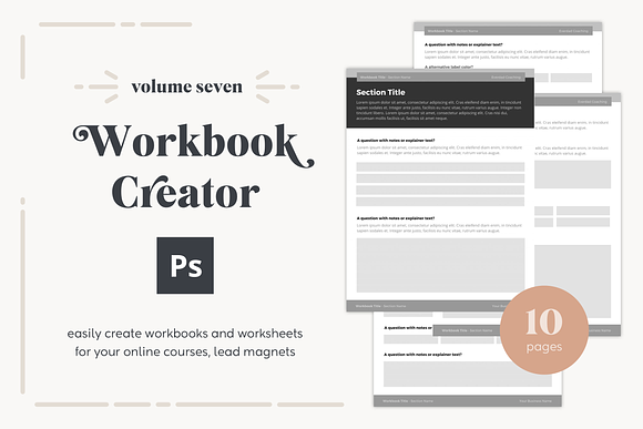 Workbook Template - Vol 7 in Stationery Templates - product preview 3