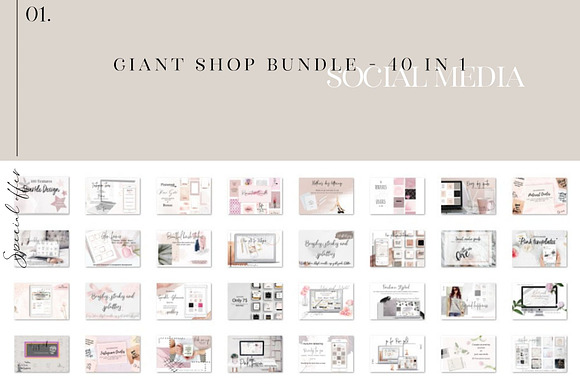 Giant shop bundle - 40 in 1 in Instagram Templates - product preview 1
