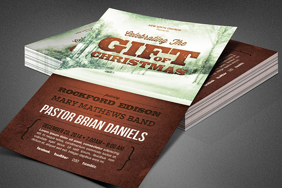 Gift of Christmas Church Flyer in Flyer Templates - product preview 1