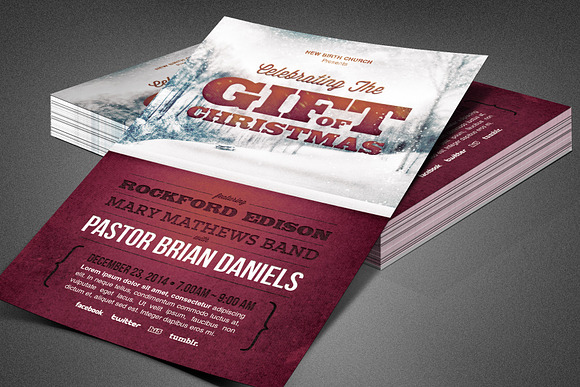 Gift of Christmas Church Flyer in Flyer Templates - product preview 3