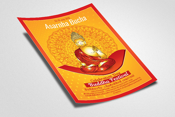 Asalha Puja Flyer Template in Flyer Templates - product preview 1