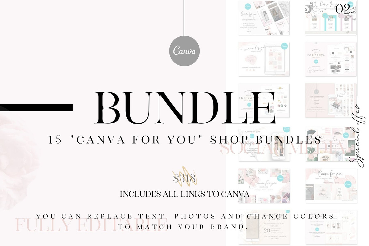 Canva for you collection - 15 in 1 in Instagram Templates - product preview 8