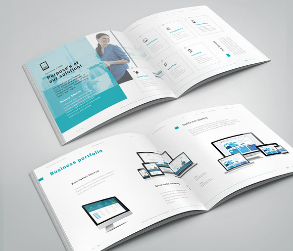 Square Brochure in Brochure Templates - product preview 4
