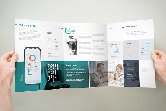 3xA4 Trifold Brochure in Brochure Templates - product preview 4