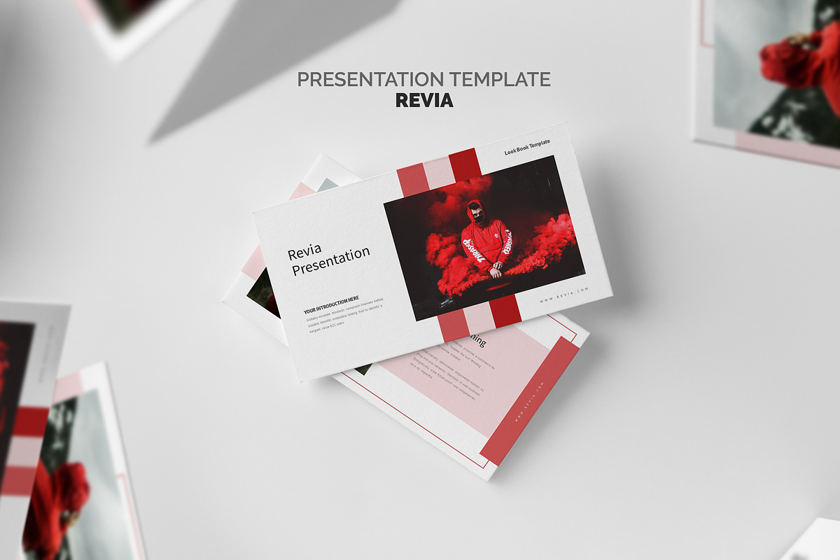 Revia : Red Color Tone Google Slides in Google Slides Templates - product preview 8