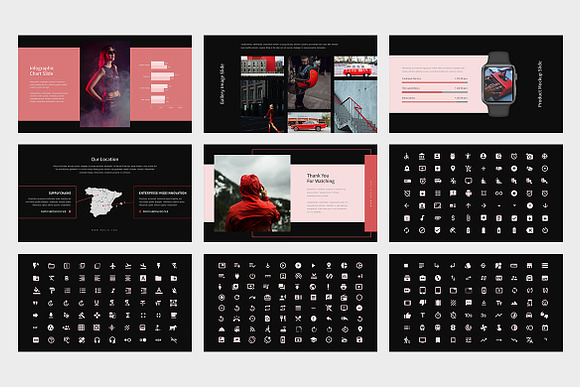 Revia : Red Color Tone Google Slides in Google Slides Templates - product preview 12