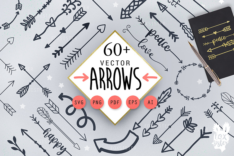 60+ Vector Arrows Clipart in Illustrations - product preview 8