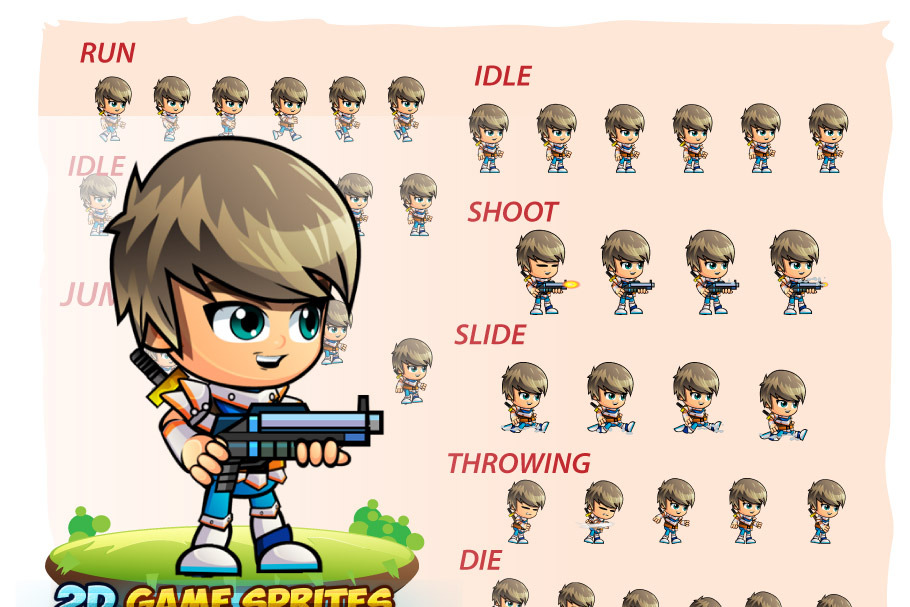 SwordsMan 2D Game Character Sprites in Illustrations - product preview 8