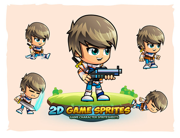SwordsMan 2D Game Character Sprites in Illustrations - product preview 2