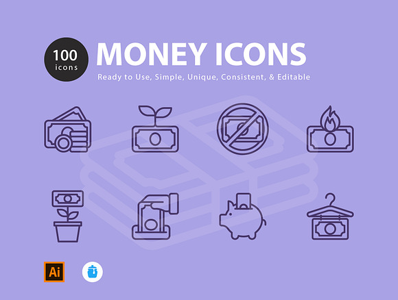 Money Icons in Credit Card Icons - product preview 2