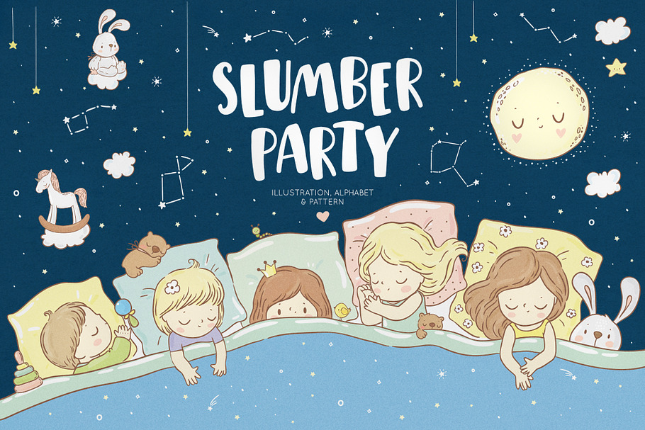 Slumber Party illustration in Illustrations - product preview 8