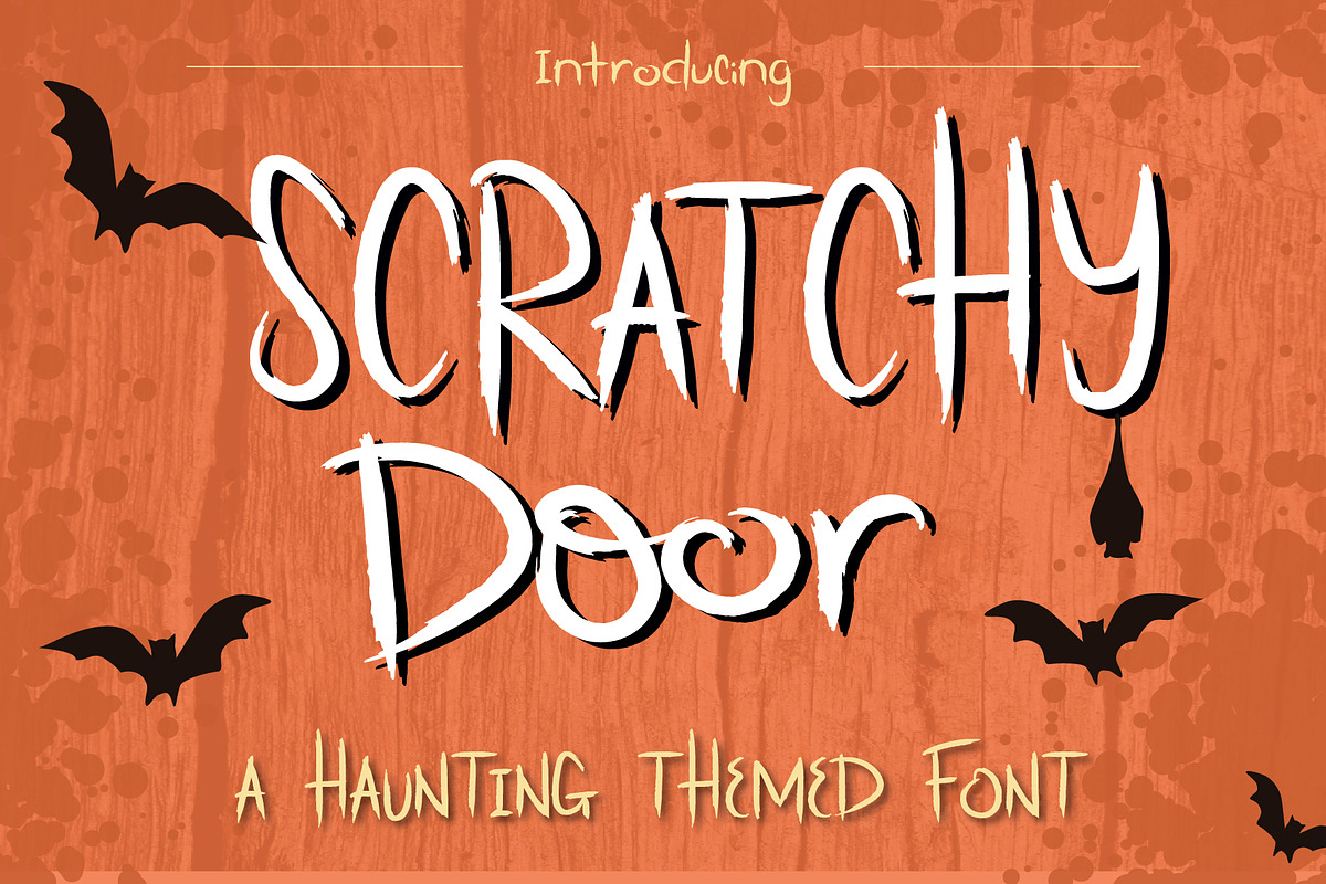 Scratchy Door Halloween Font in Scary Fonts - product preview 8