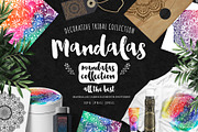 Mandalas and Watercolor Textures