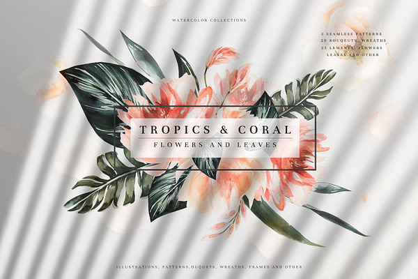 Tropics & Coral Watercolor UPDATE