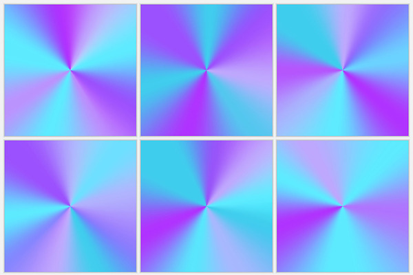 Collection of blue conical gradients