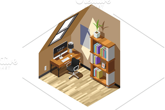 Interior Isometric Set in Illustrations - product preview 4