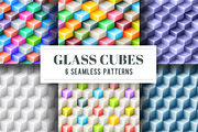 Glass cubes 6 seamless patterns
