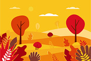 Autumn landscape Vector illustration