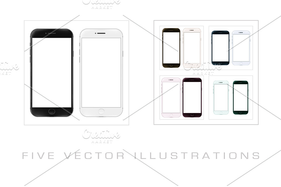 Realistic mobile phones in Mobile & Web Mockups - product preview 8
