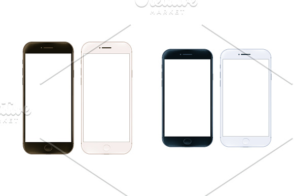 Realistic mobile phones in Mobile & Web Mockups - product preview 1