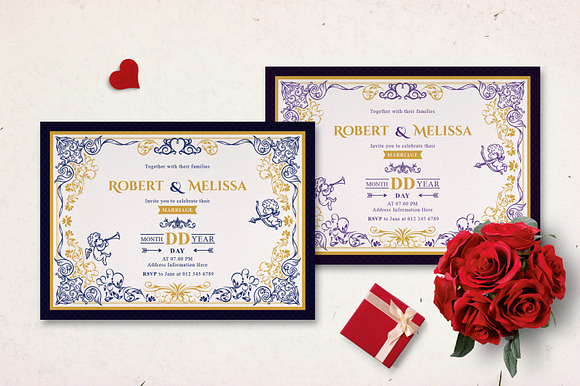 ORNAMENT WEDDING INVITATION in Wedding Templates - product preview 1