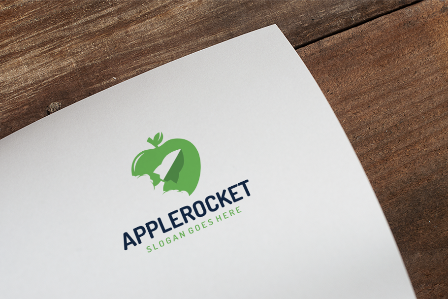 Food Apple Rocket Logo