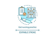 Nursing practice concept icon