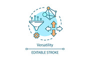 Versatility advantage concept icon