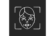 Faceprint analysis chalk icon