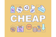 Cheap word concepts banner