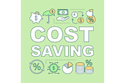 Cost saving word concepts banner