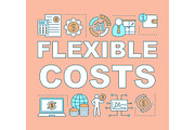 Flexible costs word concepts banner