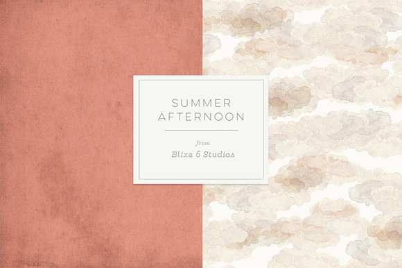 Summer Afternoon Floral Watercolors in Patterns - product preview 6