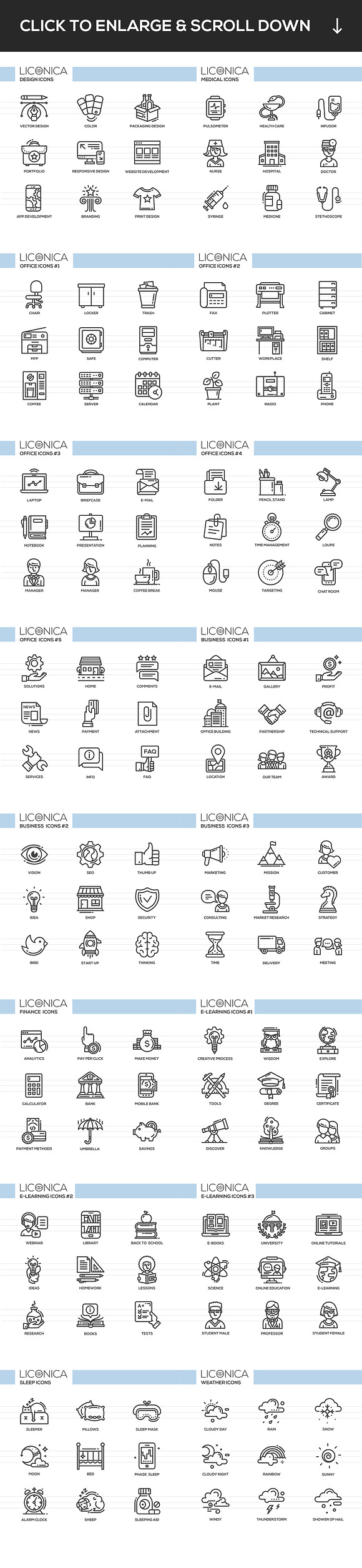 Big bundle of black and white icons in Server Icons - product preview 6