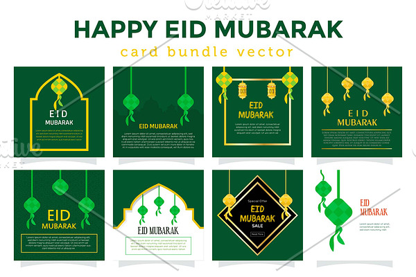 Eid mubarak bundle card