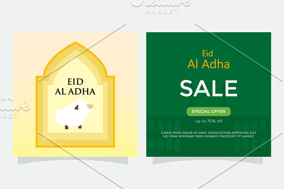 Eid Al Adha Postcard Bundle in Postcard Templates - product preview 2