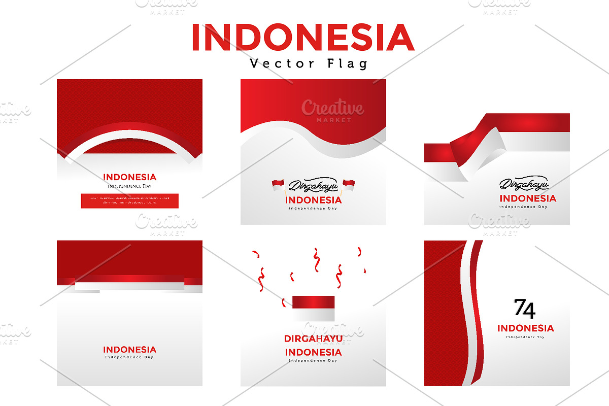 Independence day indonesia Bundle in Postcard Templates - product preview 8