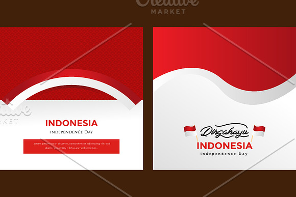 Independence day indonesia Bundle in Postcard Templates - product preview 3