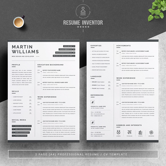 Curriculum Vitae / CV Template in Letter Templates - product preview 1