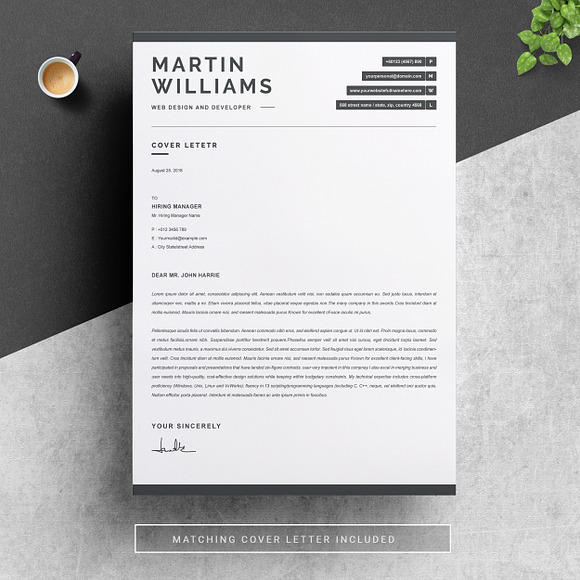 Curriculum Vitae / CV Template in Letter Templates - product preview 3