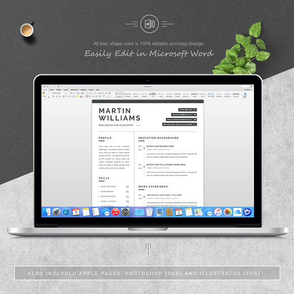 Curriculum Vitae / CV Template in Letter Templates - product preview 4