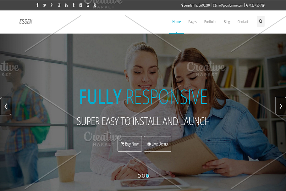 ESSEN - Responsive Website Template in Bootstrap Themes - product preview 8