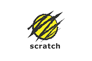 Scratched Sun Logo Template