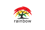 Rainbow Tree Logo Template